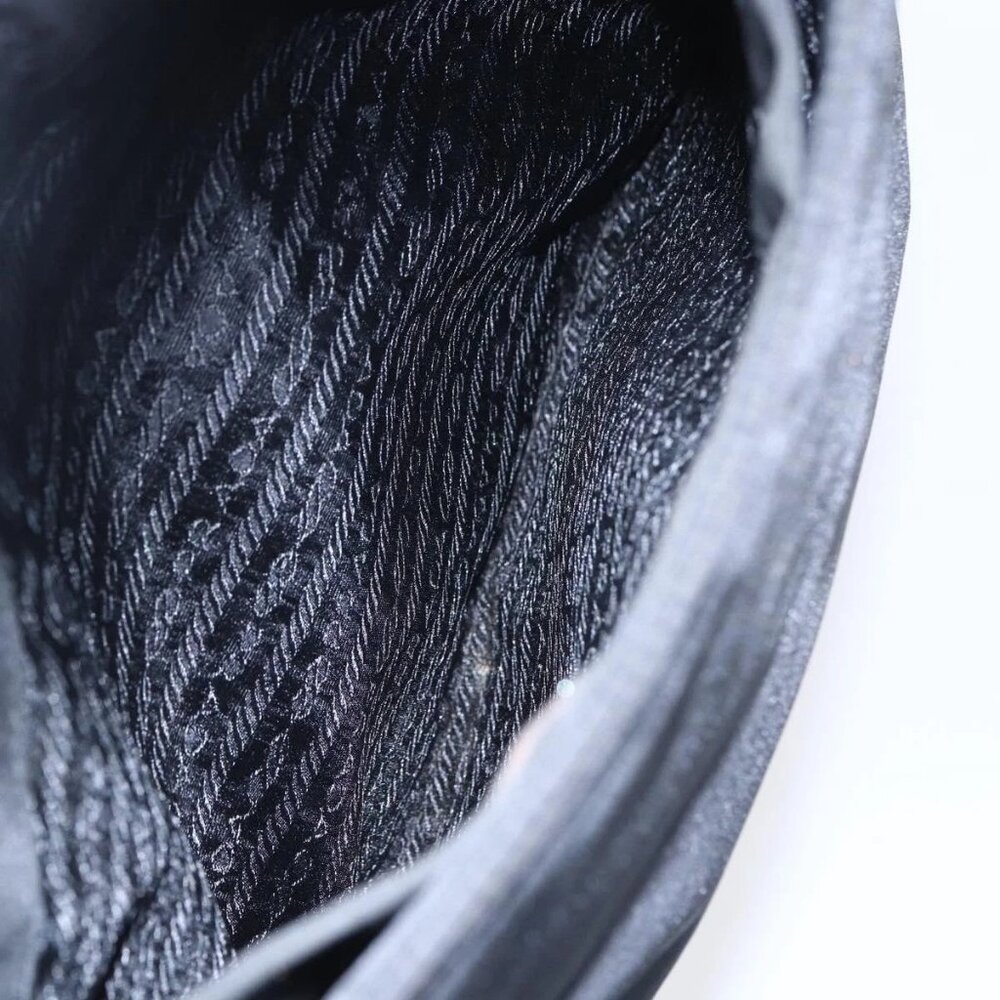 PRADA Shoulder Bag Nylon Plastic Black Silver Auth 152891 - Picture 14 of 16